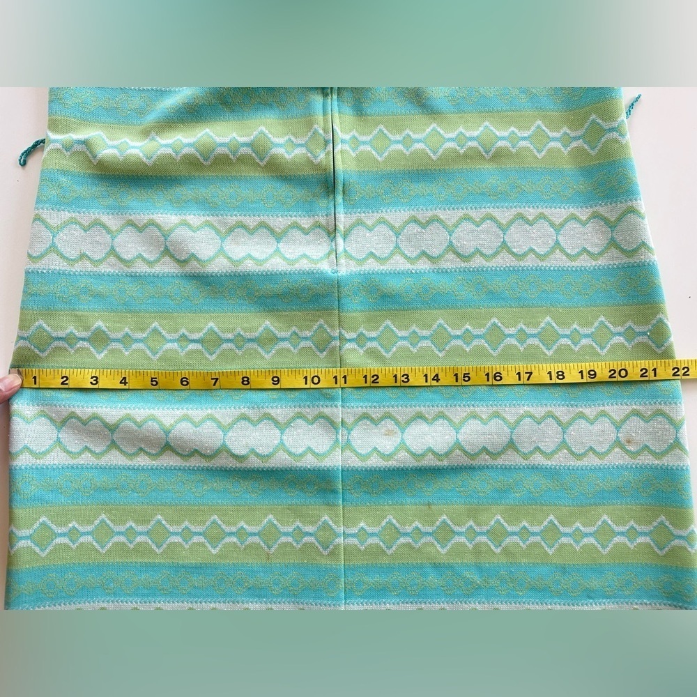Vintage 70s Flutterby Mod Go Go Geometric Collared Zip Belt Dress - Picture 14 of 15